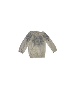 H & M L.O.G.G. Boho White and Blue Peasant Top - Girl’s Size 12 to 13Y